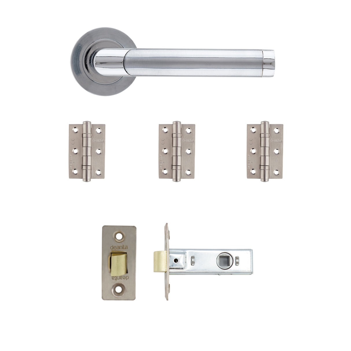 Deanta Augustus Latch Kit Matt Polished Chrome Finish