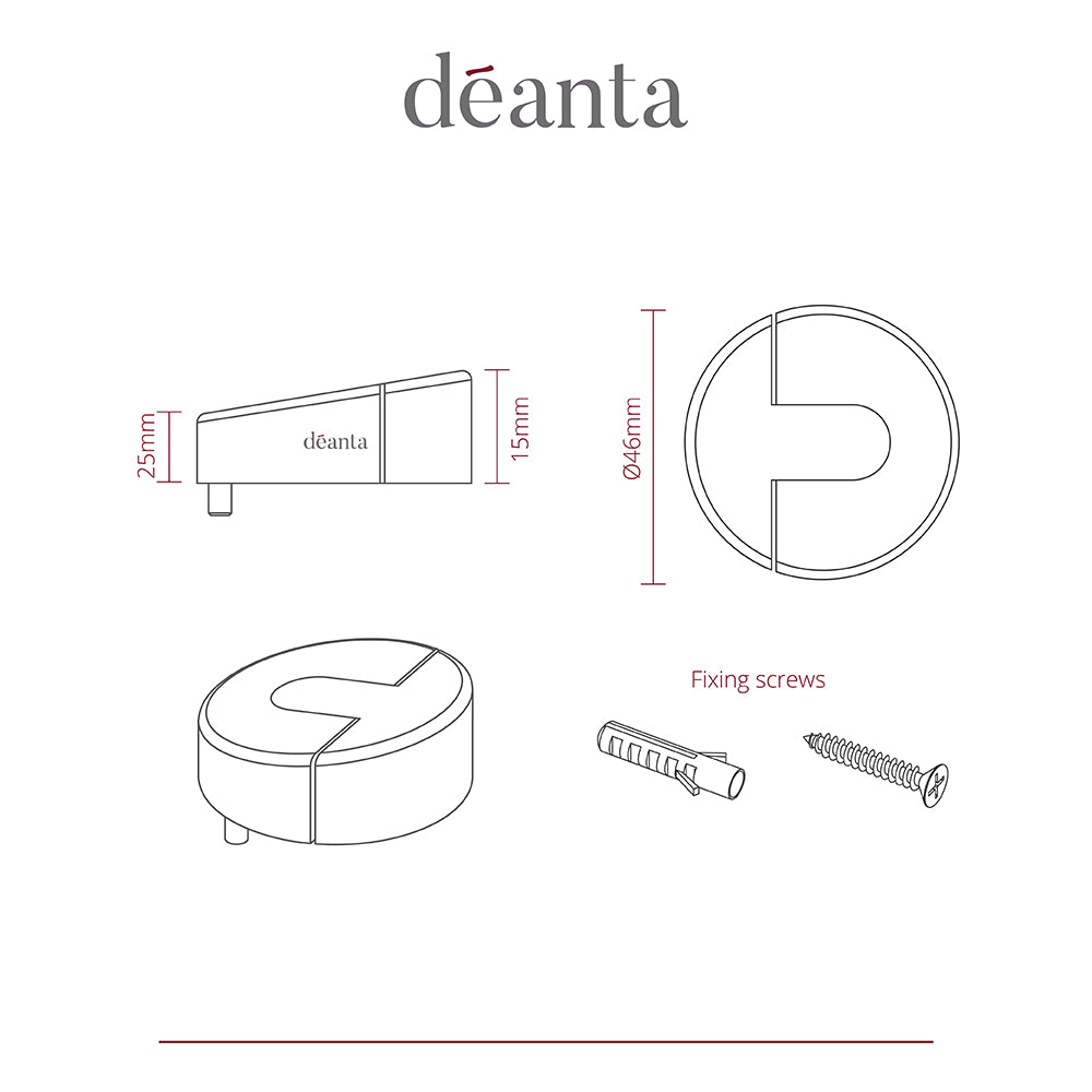 Deanta Sloped Door Stop Satin Stainless Steel