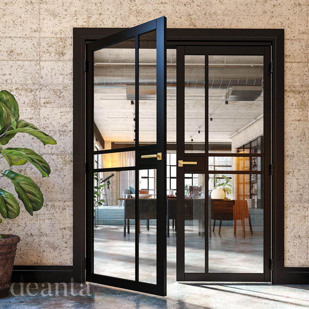 Deanta Dalston Black Prefinished Glazed FSC