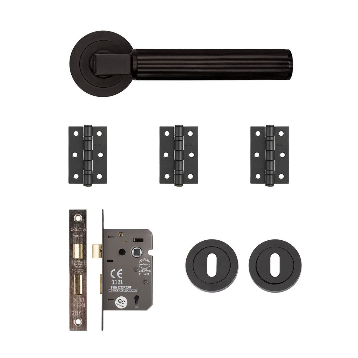 Deanta Delphi Mortice Kit Matt Black