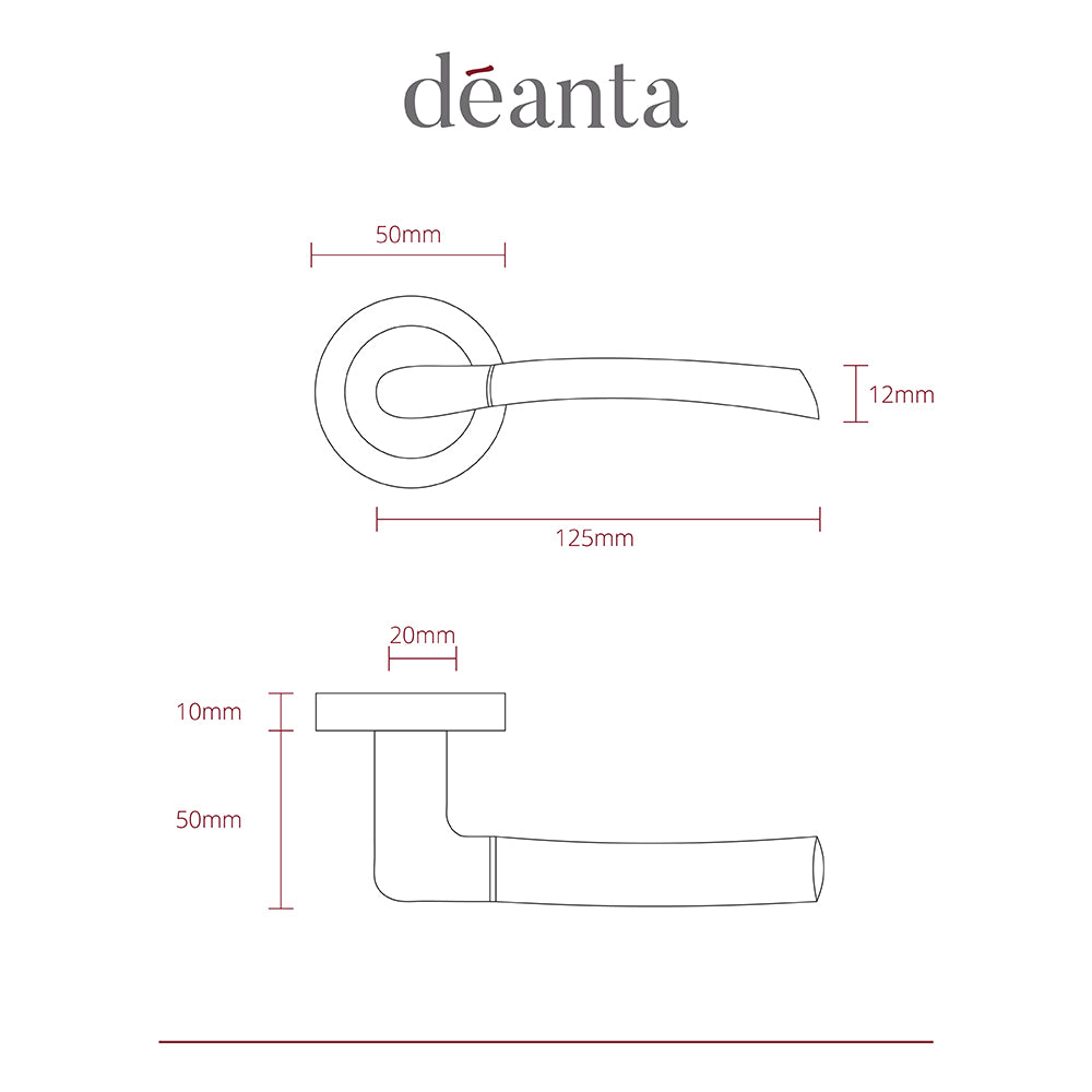 Deanta Hera Satin Nickel Chrome Handle
