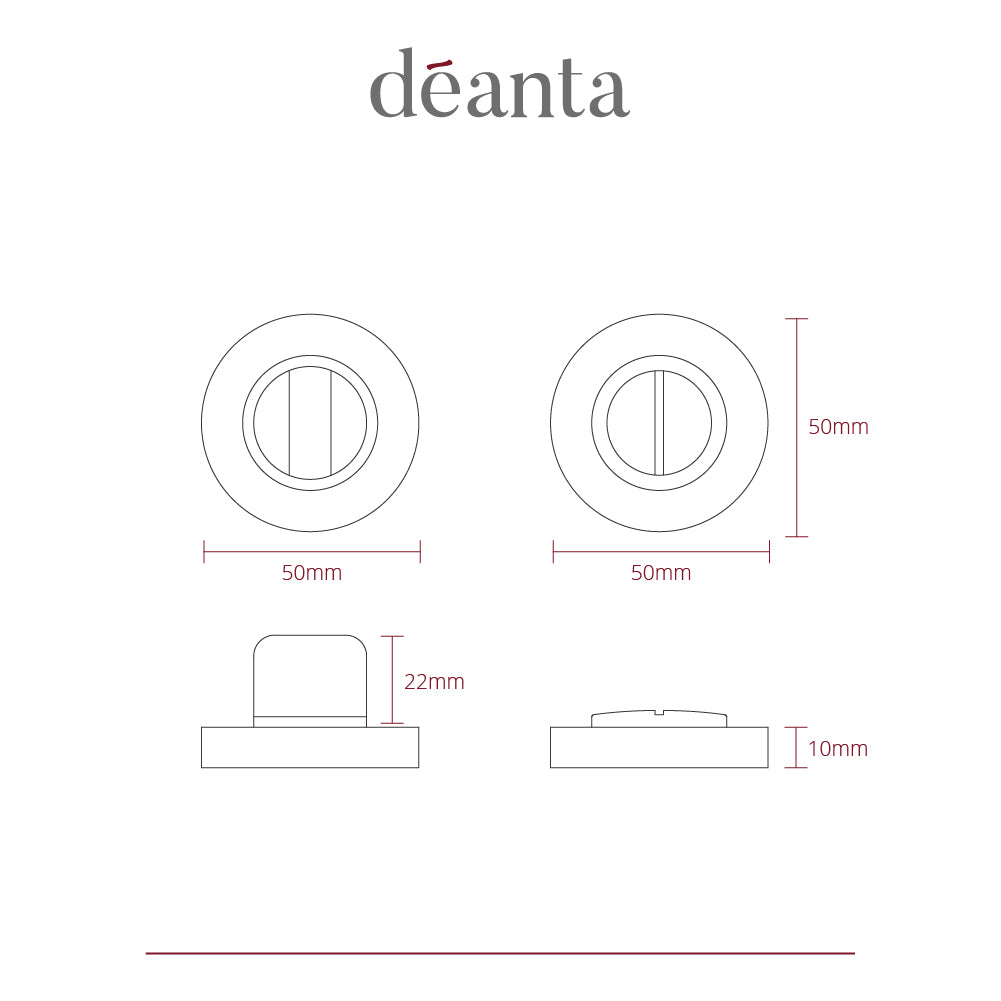 Deanta Thumbturn Set Matt Satin Black Nickel