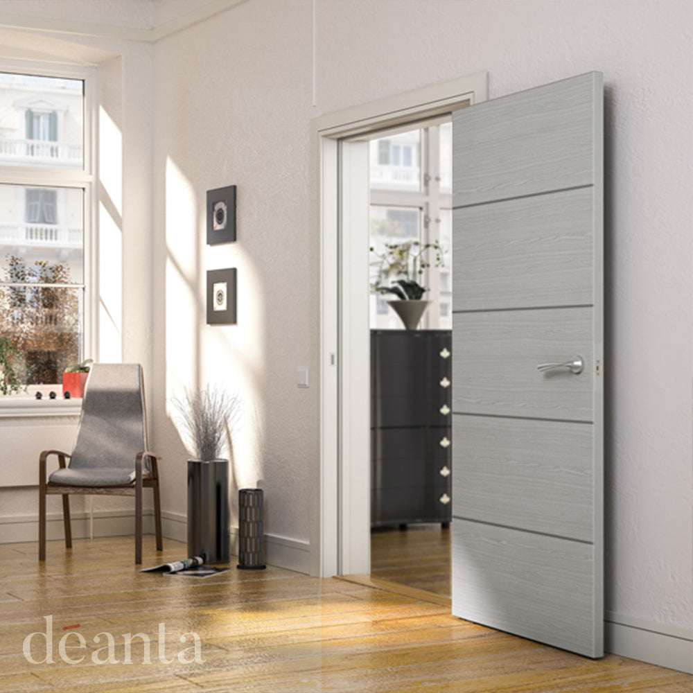 Deanta Flush Light Grey Ash Horizontal Inlay 6mm Lipping FSC