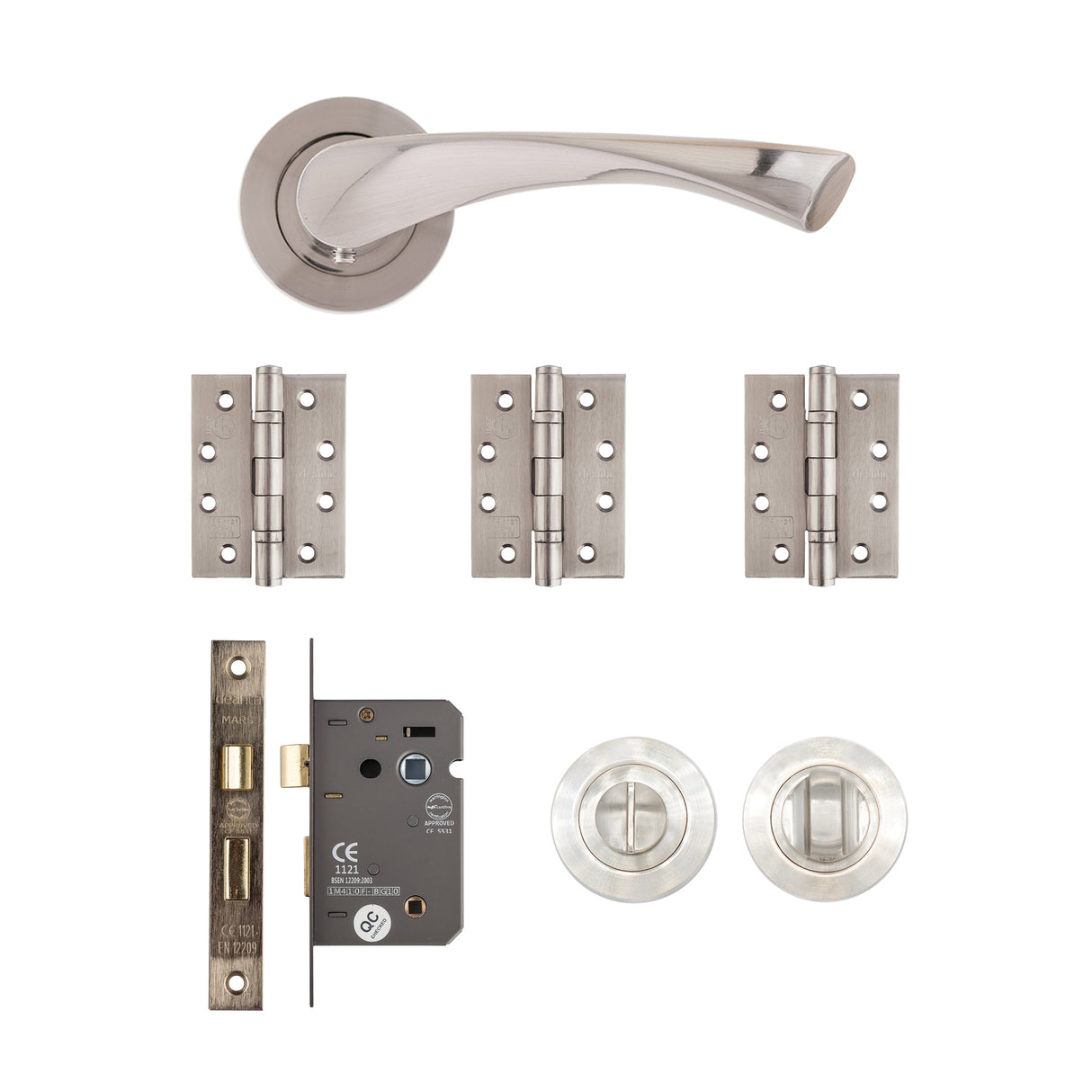 Deanta Fortuna Bathroom Kit Satin Finish Finish