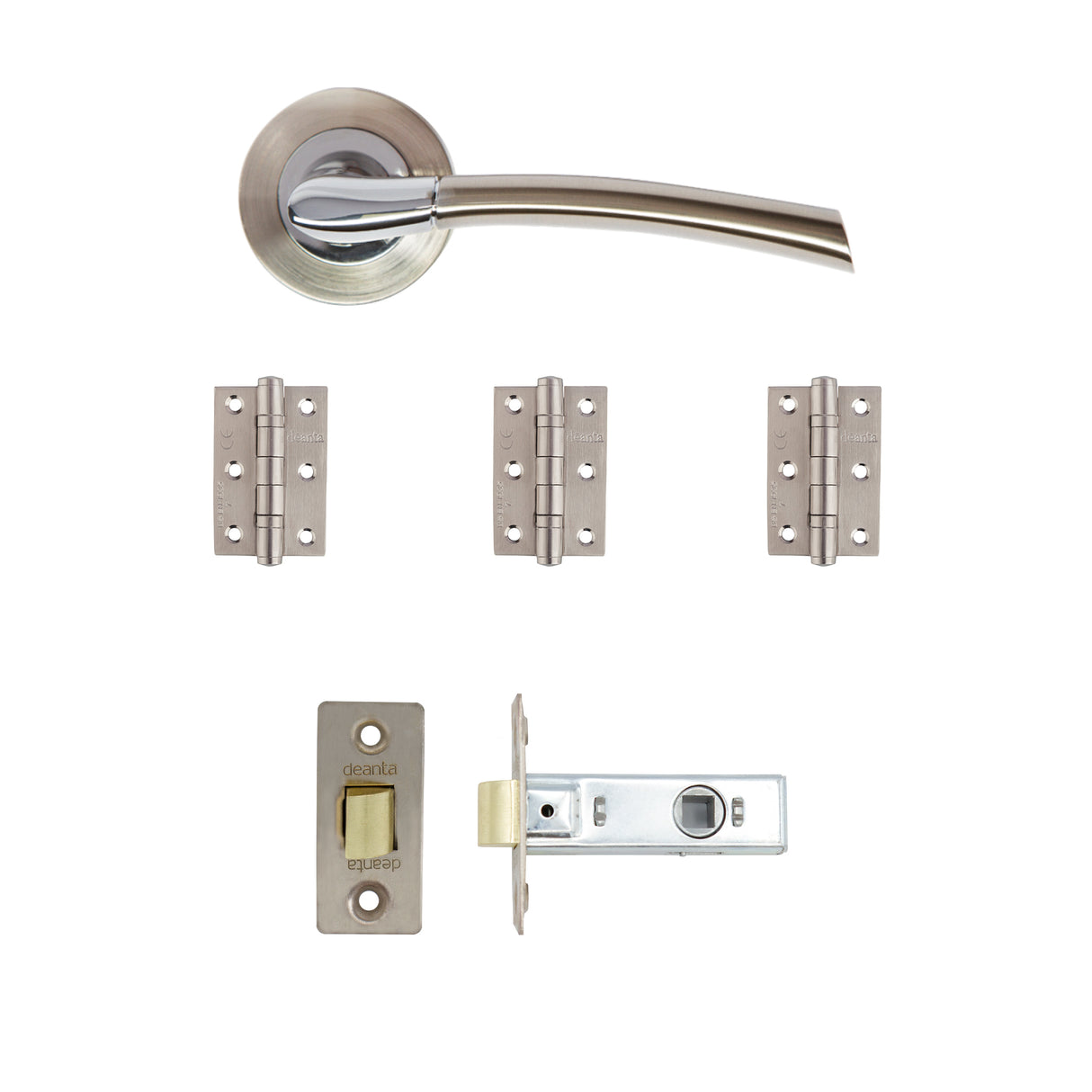 Deanta Hera Latch Kit Satin Nickel Chrome Finish