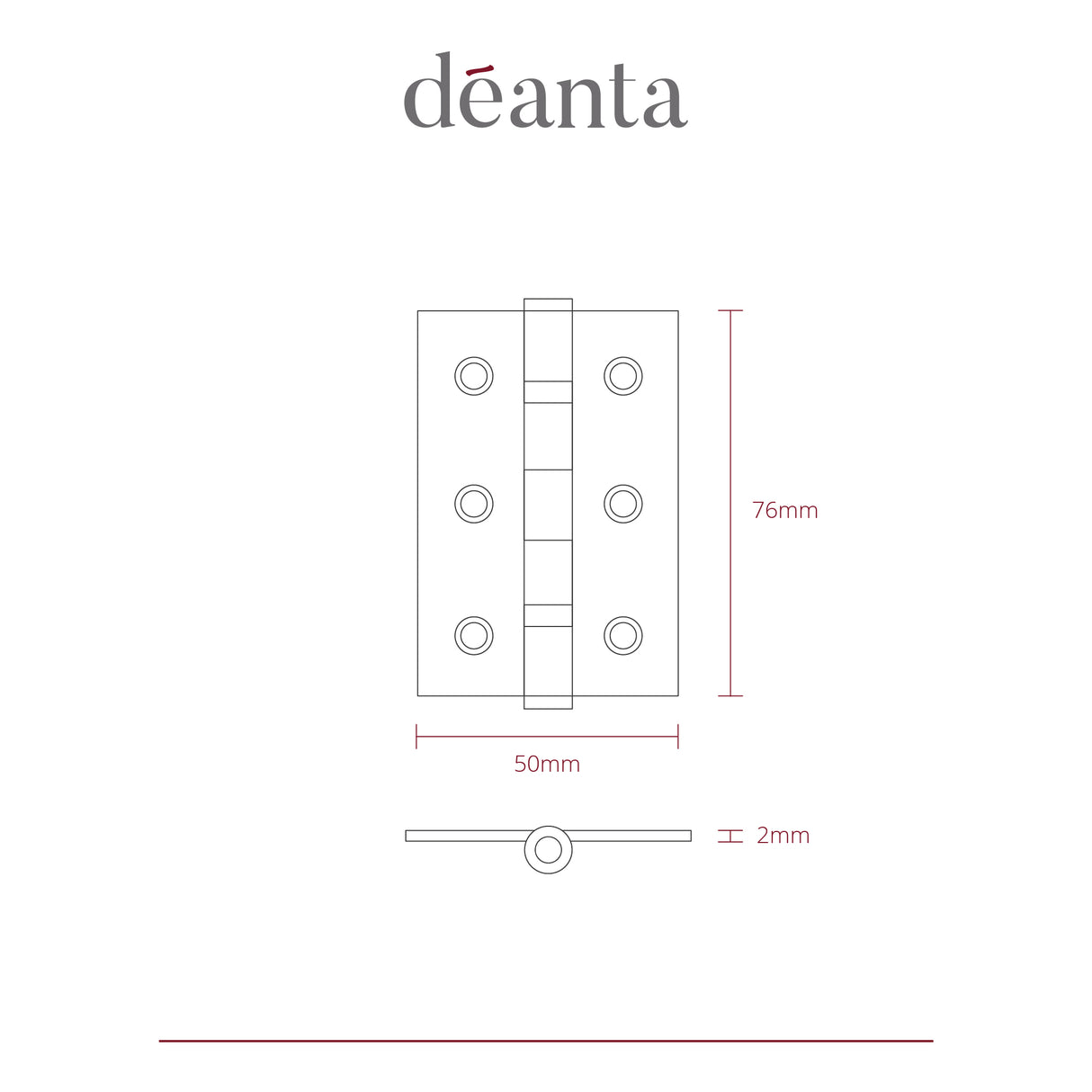 Deanta Mild Steel BSEN1935 Grade7 Hinges