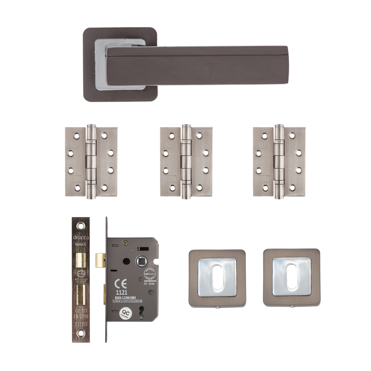 Deanta Invictus Mortice Kit Matt Satin Black Finish