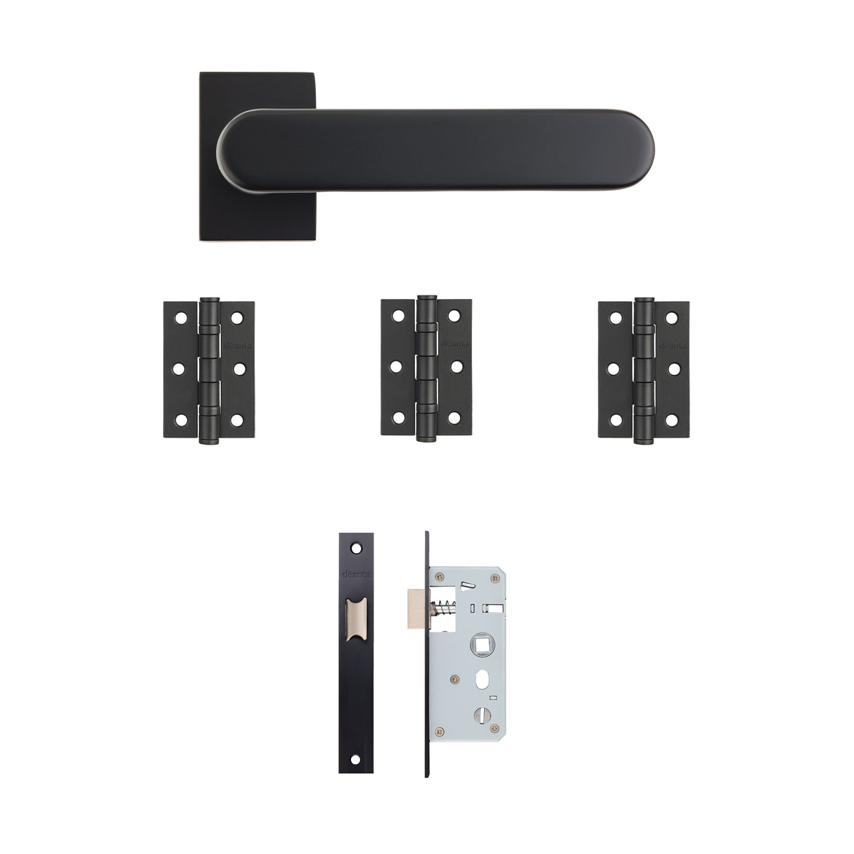 Deanta Juno Urban Latch Kit | 76x50x2mm Hinges