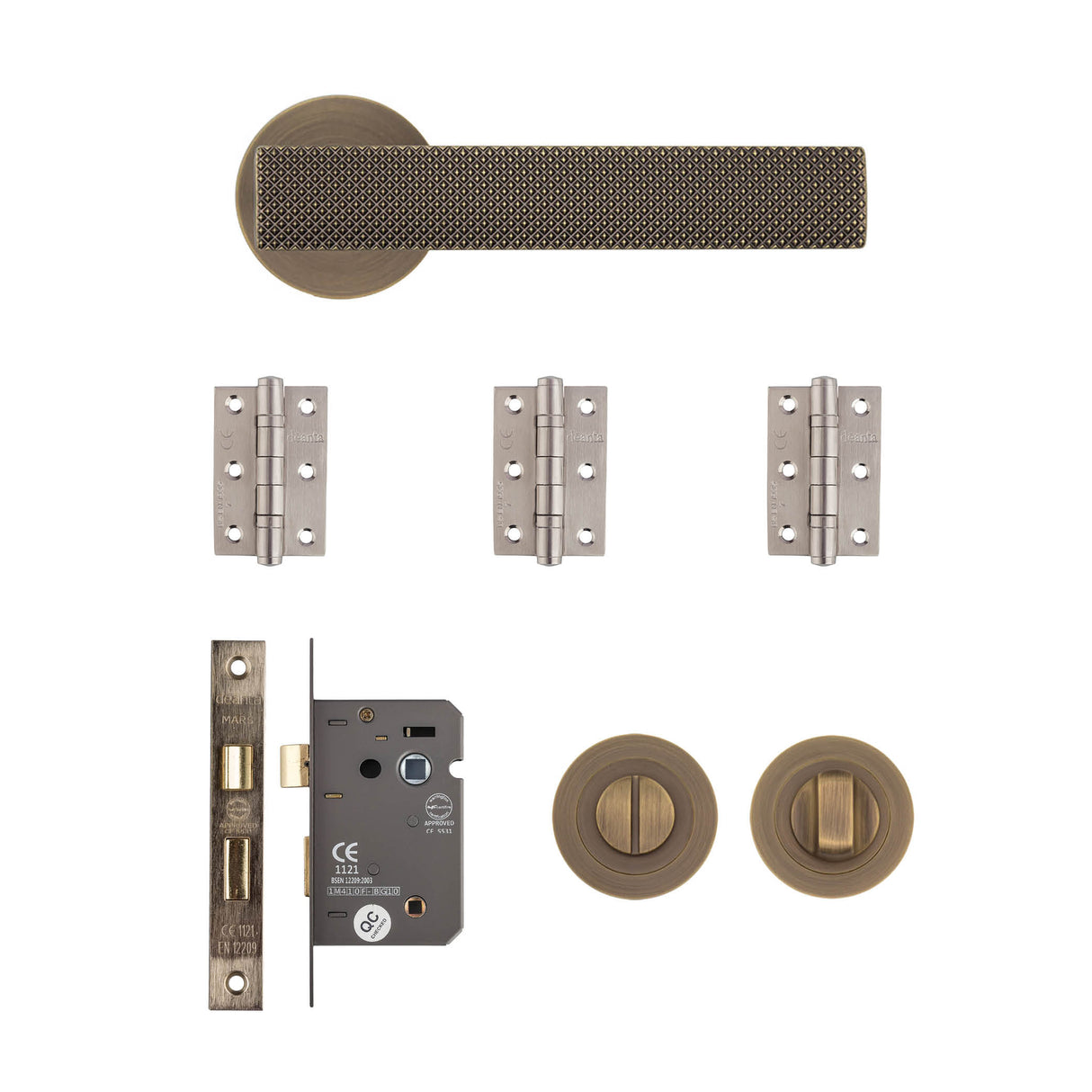 Deanta Olympia Bathroom Kit Matt Antique Brass