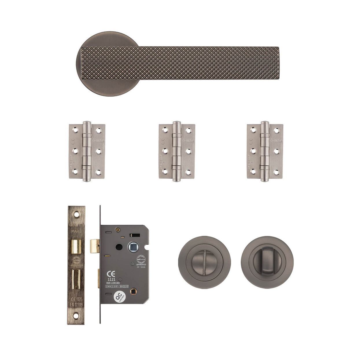 Deanta Olympia Bathroom Kit Matt Satin Black Nickel