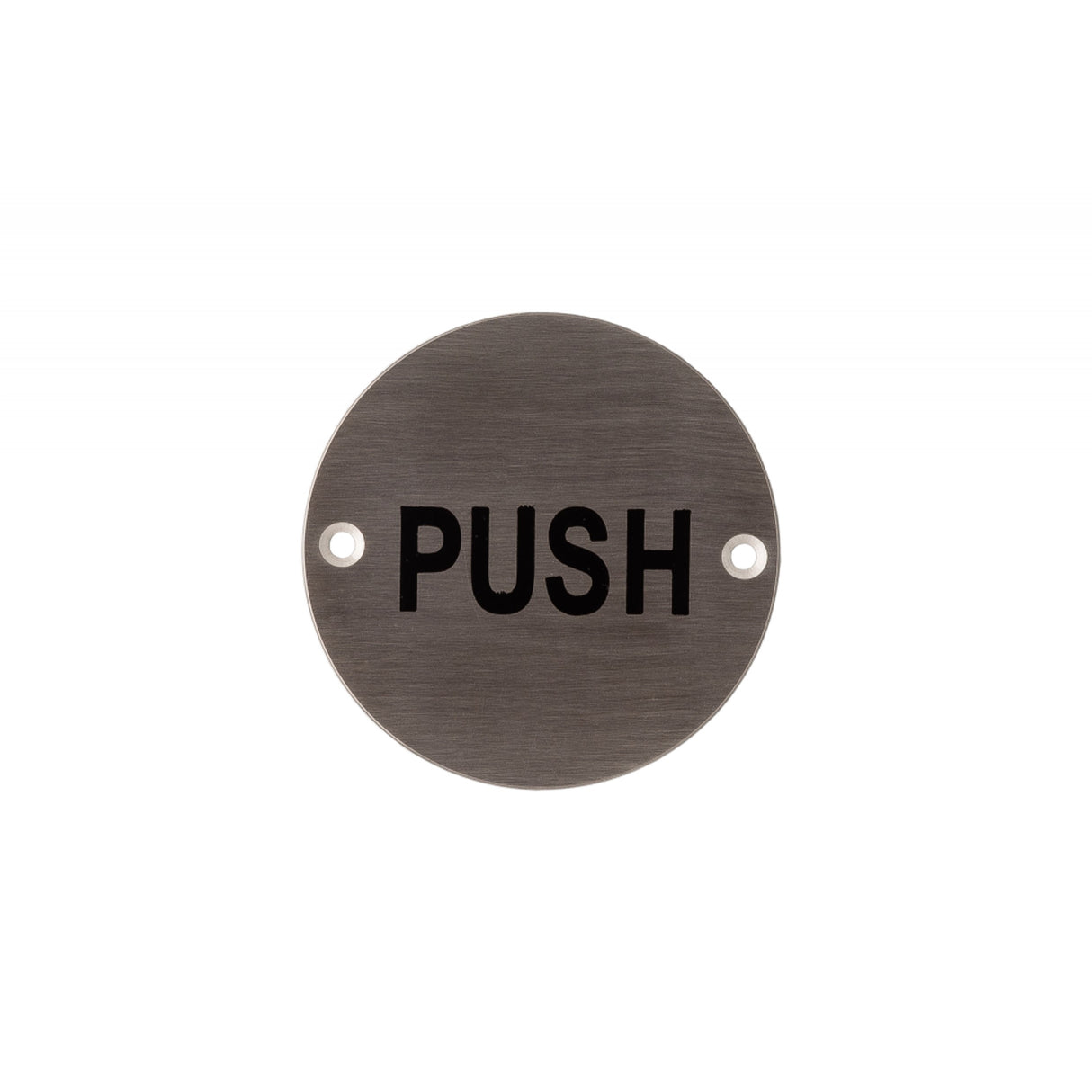 Deanta 3" Round Steel Push Sign