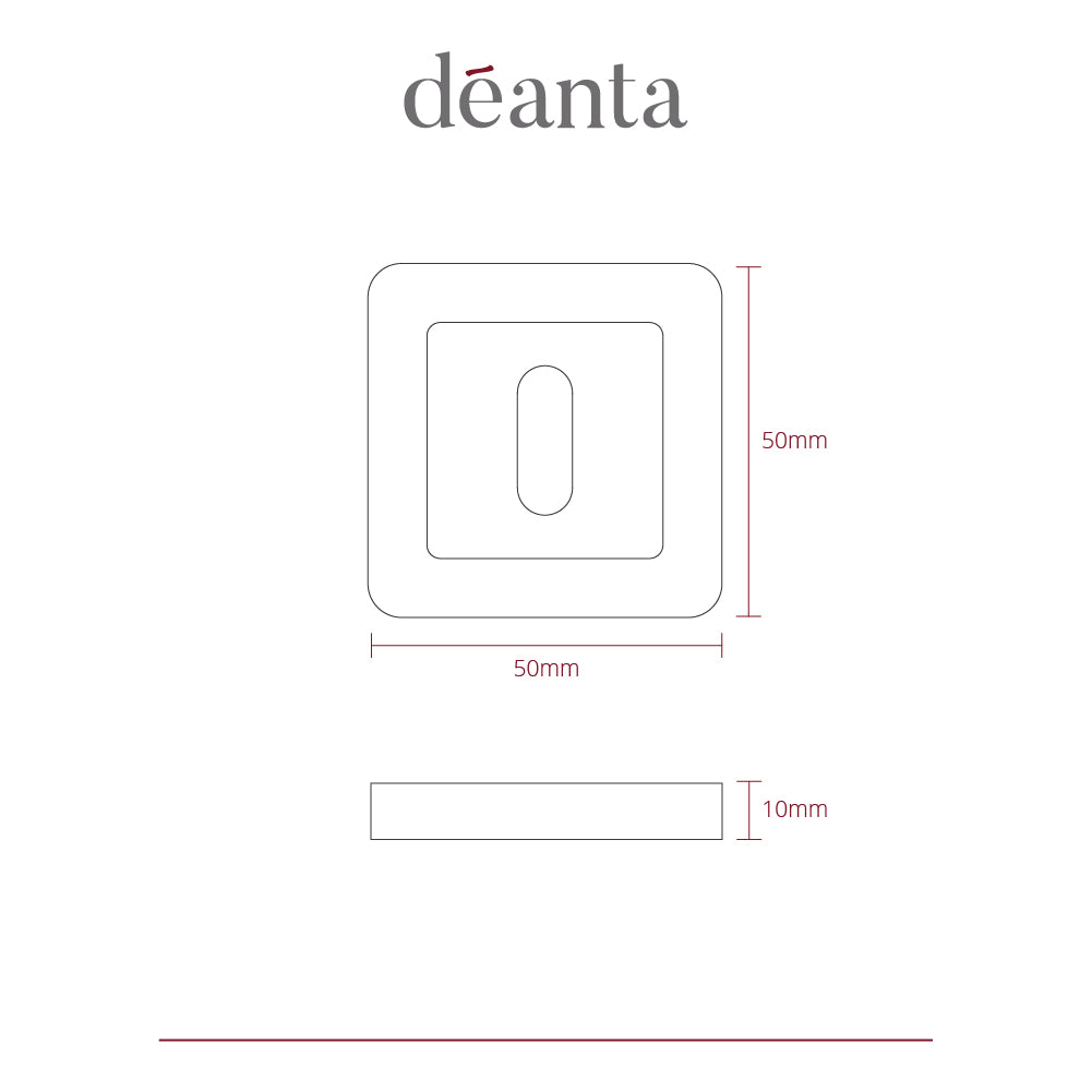 Deanta Escutcheon (Pair) Matt Satin Black/Chrome