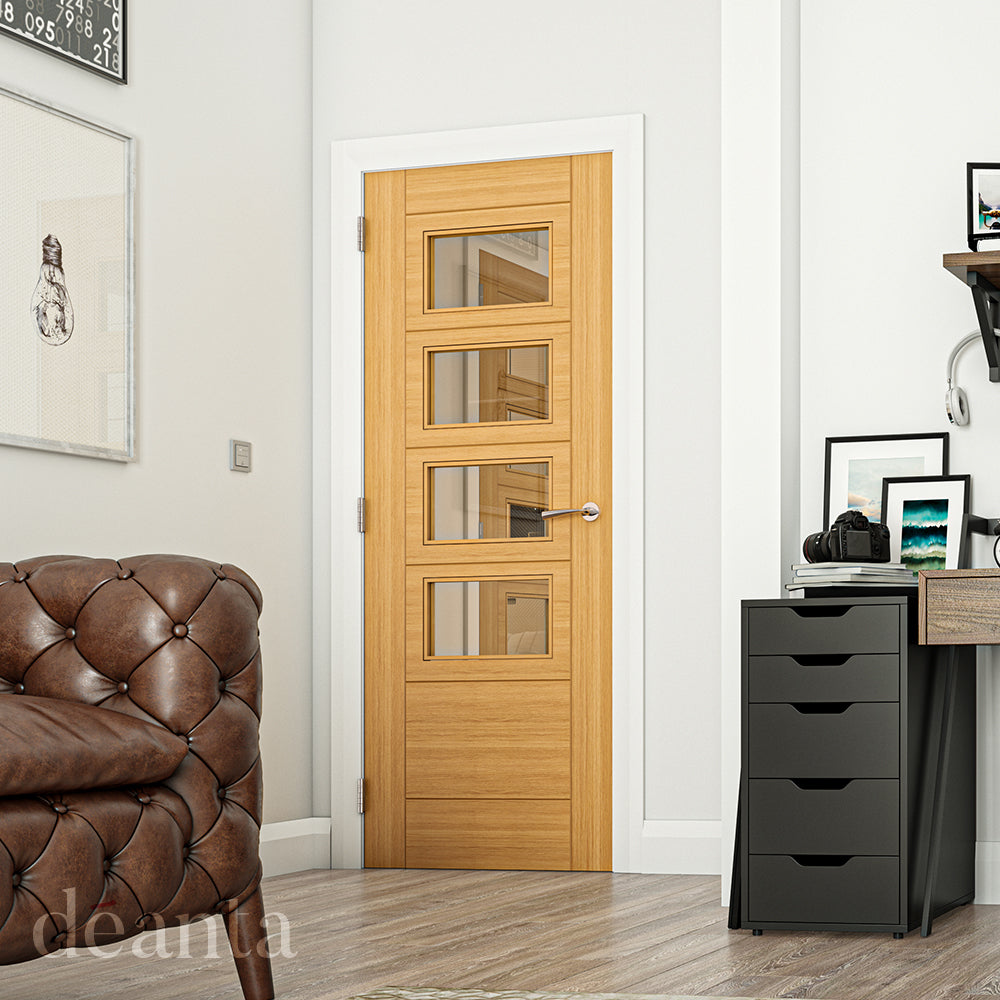 Deanta Seville Prefinished Oak Glazed 4L Square FSC