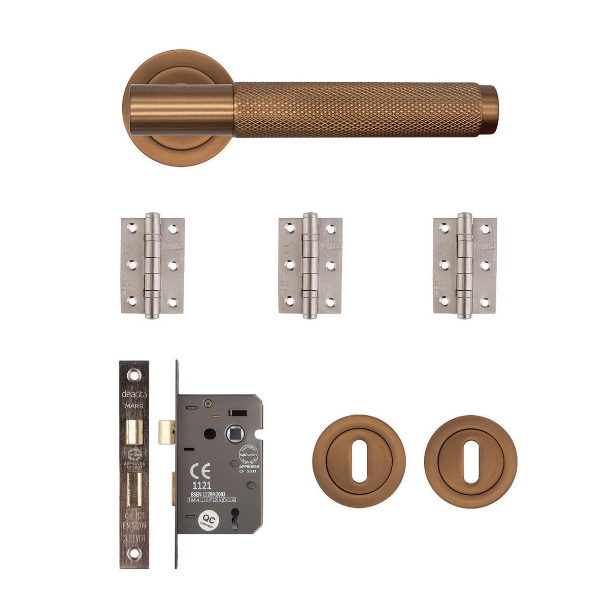 Deanta Sparta Mortice Kit Dark Rose Gold