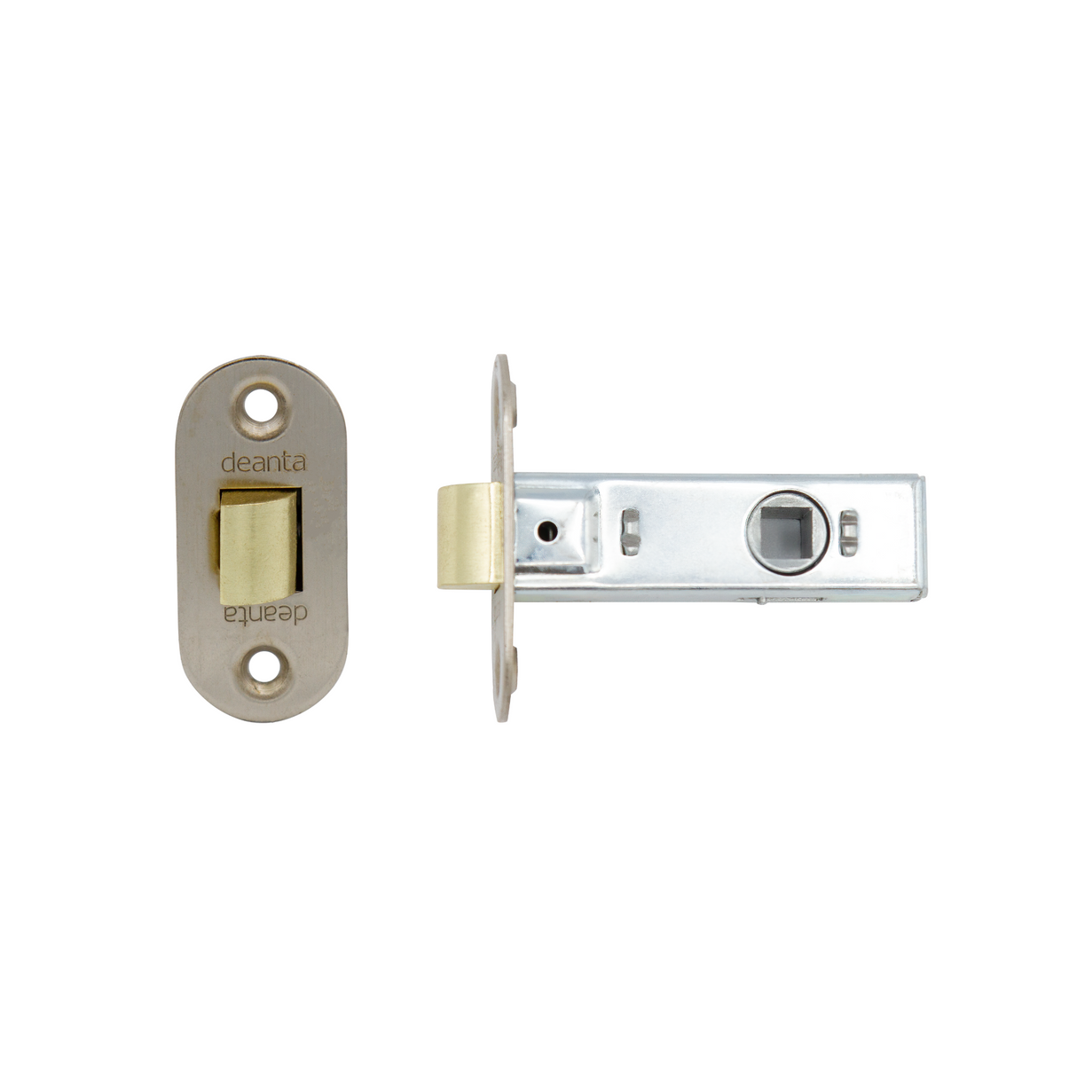 Deanta Tubular Latch Satin Nickel Non-Fire Rated