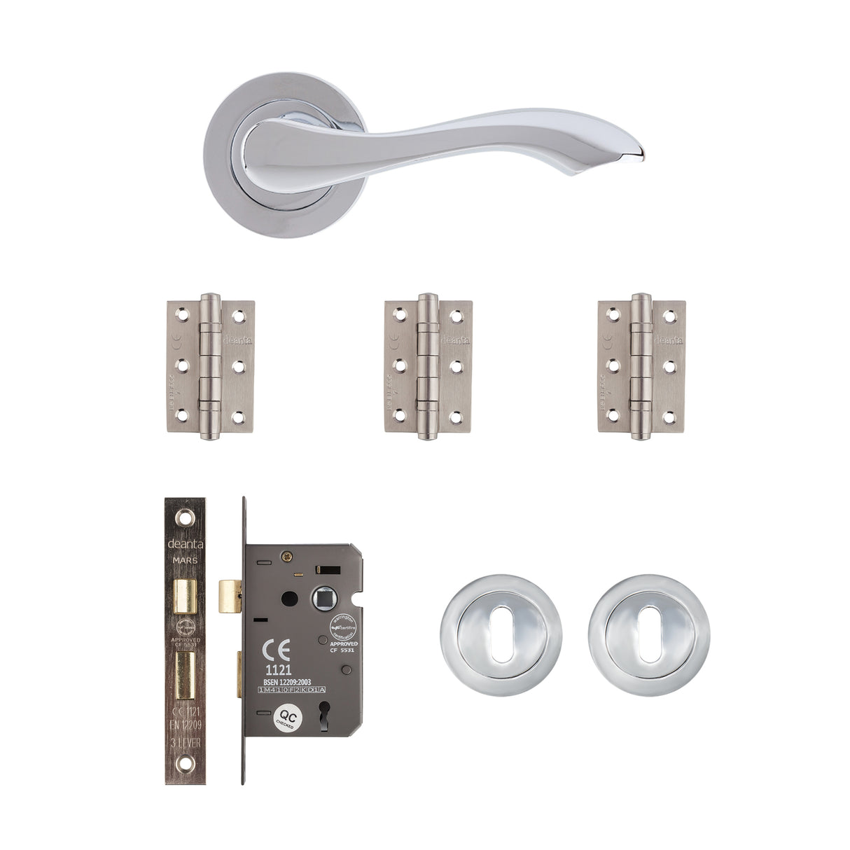 Deanta Veritas Mortice Kit Polished Chrome Finish