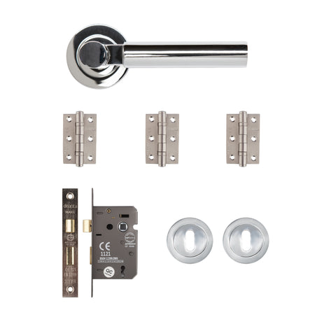 Deanta Arcadia Mortice Kit Polished Chrome Finish