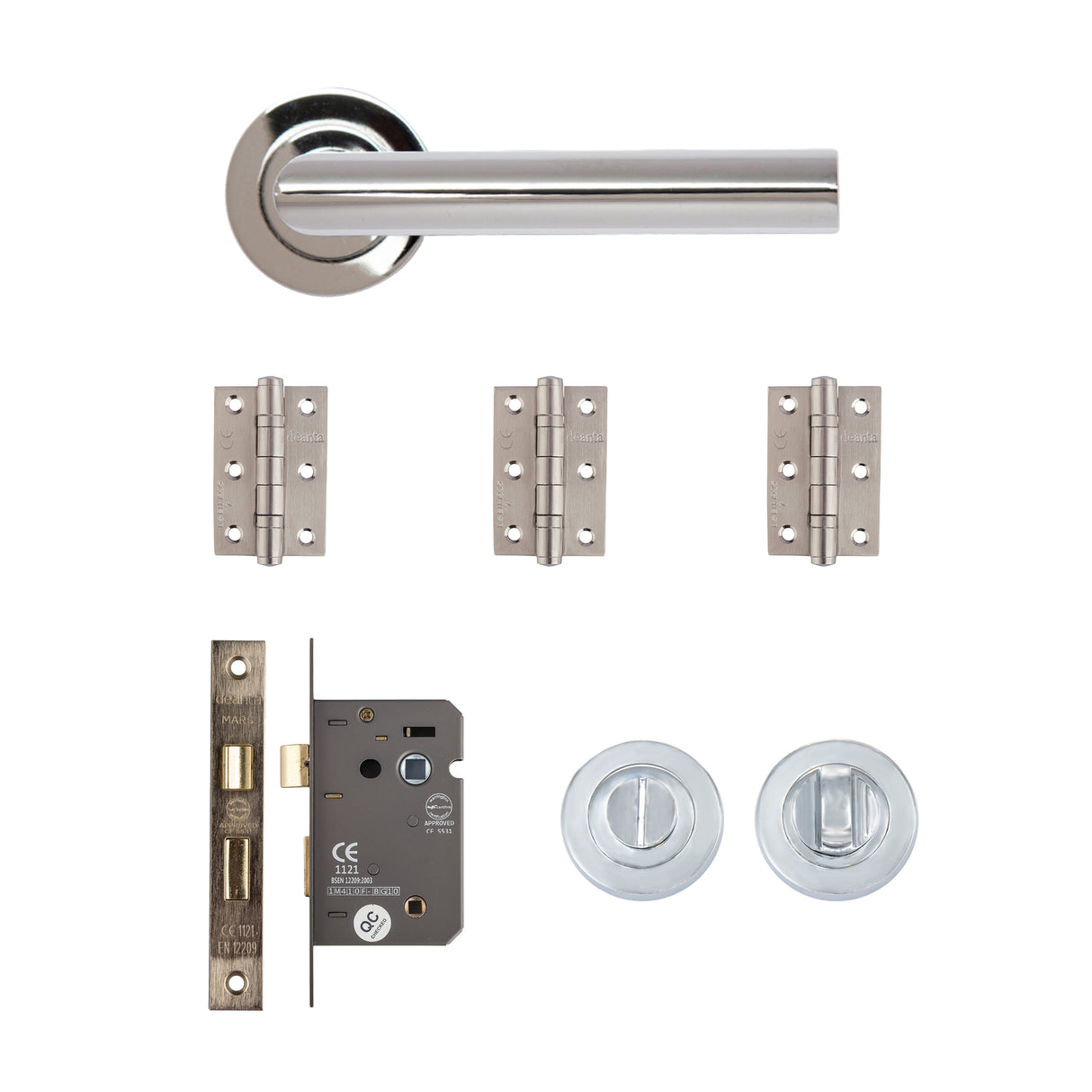 Deanta Ares Bathroom Kit Polished Chrome Finish