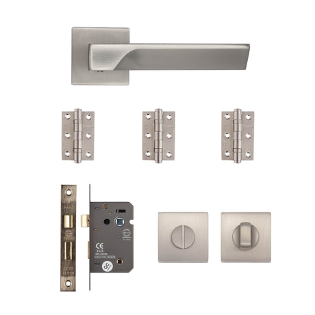 Deanta Athens Bathroom Kit Satin Nickel