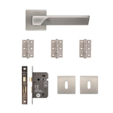 Deanta Athens Mortice Kit Satin Nickel