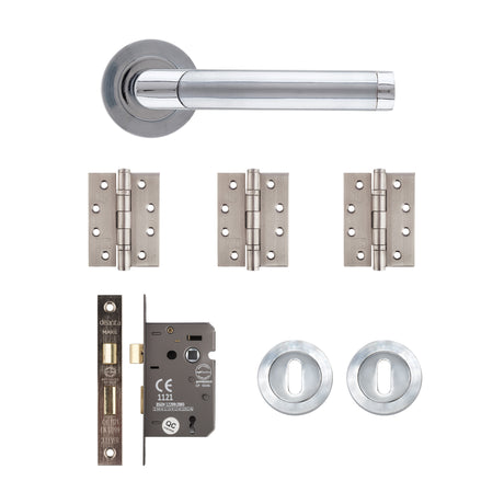 Deanta Augustus Mortice Kit Matt Polished Chrome Finish