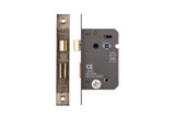 Deanta 3 Lever Bathroom Lock Satin Nickel
