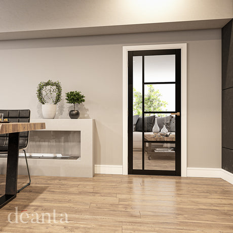 Deanta Brixton Black Prefinished Glazed FSC