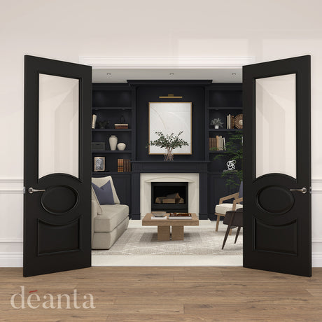 Deanta Clarendon Black Prefinished Bevelled Glaze FSC
