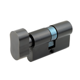 Deanta Euro Cylinder Lock Black Steel Finish