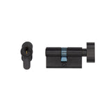 Deanta Euro Cylinder Lock Black Steel Finish