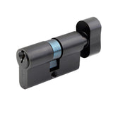Deanta Euro Cylinder Lock Black Steel Finish