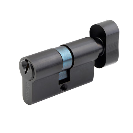 Deanta Euro Cylinder Lock Black Steel Finish