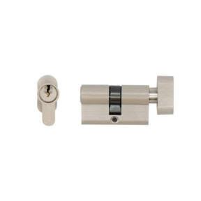Deanta Euro Cylinder Lock Satin Nickel Finish
