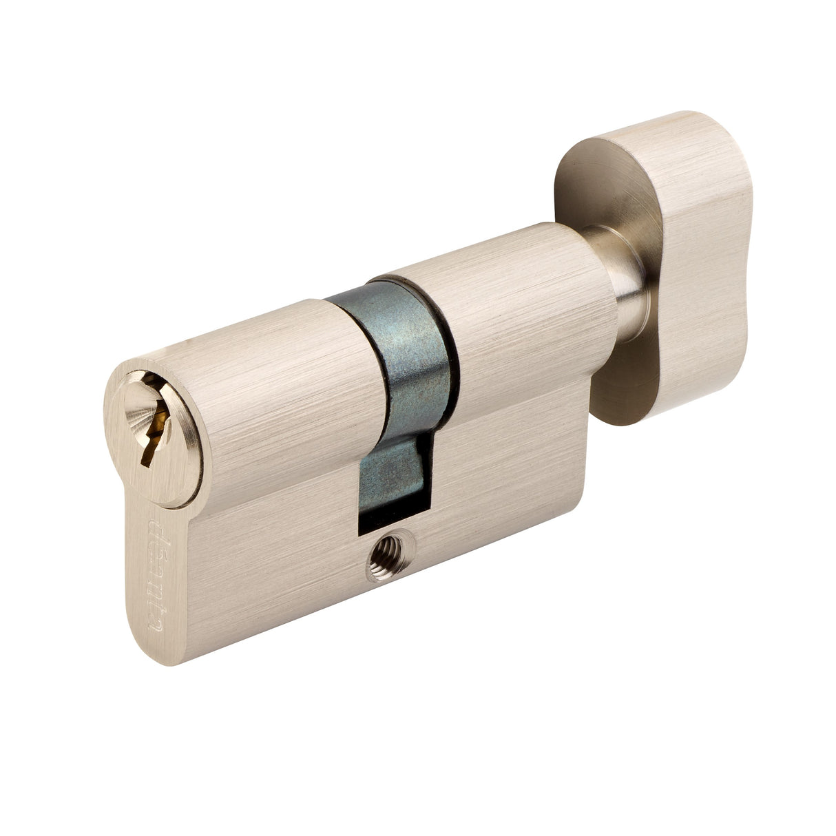 Deanta Euro Cylinder Lock Satin Nickel Finish