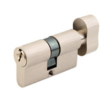 Deanta Euro Cylinder Lock Satin Nickel Finish