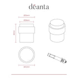 Deanta Collared Door Stop Satin Stainless Steel