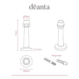 Deanta Cylinder Door Stop Satin Stainless Steel