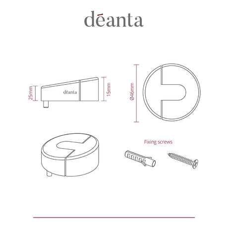 Deanta Sloped Door Stop Satin Stainless Steel