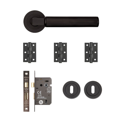 Deanta Delphi Mortice Kit Matt Black