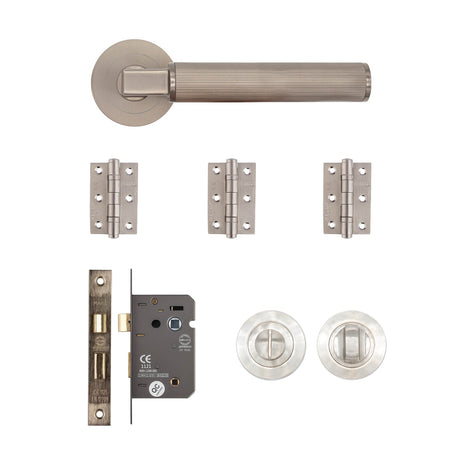 Deanta Delphi Bathroom Kit Satin Nickel