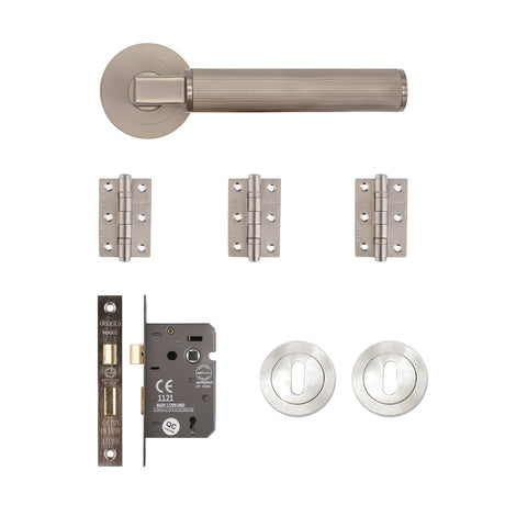 Deanta Delphi Mortice Kit Satin Nickel