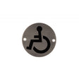 Deanta 3" Round Steel Disabled Sign