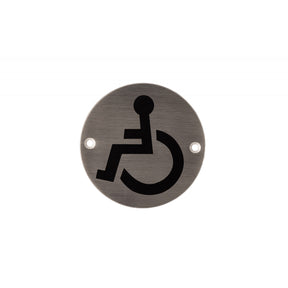 Deanta 3" Round Steel Disabled Sign