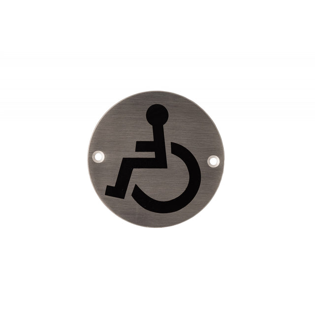 Deanta 3" Round Steel Disabled Sign