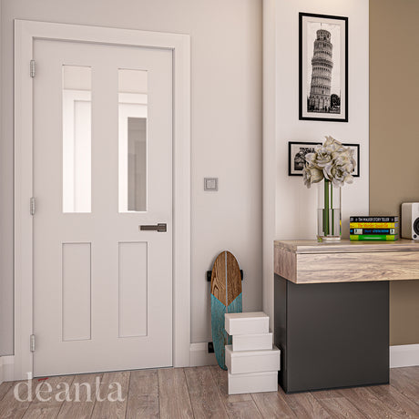 Deanta Eton White Primed Glazed FSC