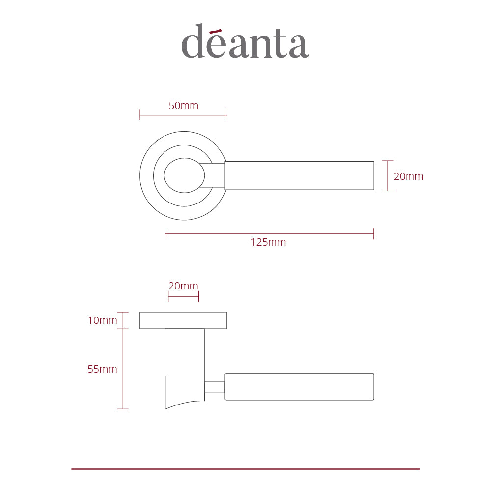 Deanta Arcadia Polished Chrome Handle