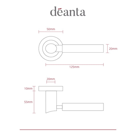 Deanta Arcadia Polished Chrome Handle