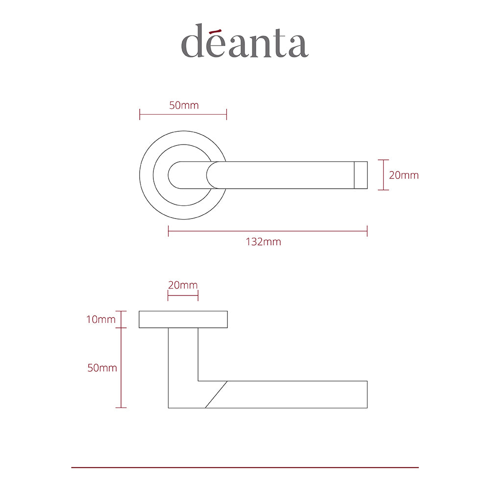 Deanta Augustus Matt Polished Chrome Handle