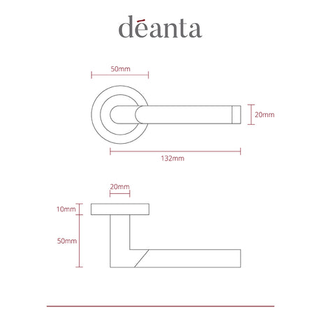 Deanta Augustus Matt Polished Chrome Handle