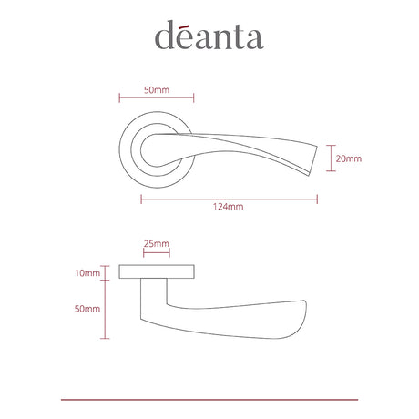Deanta Fortuna Satin Finish Handle